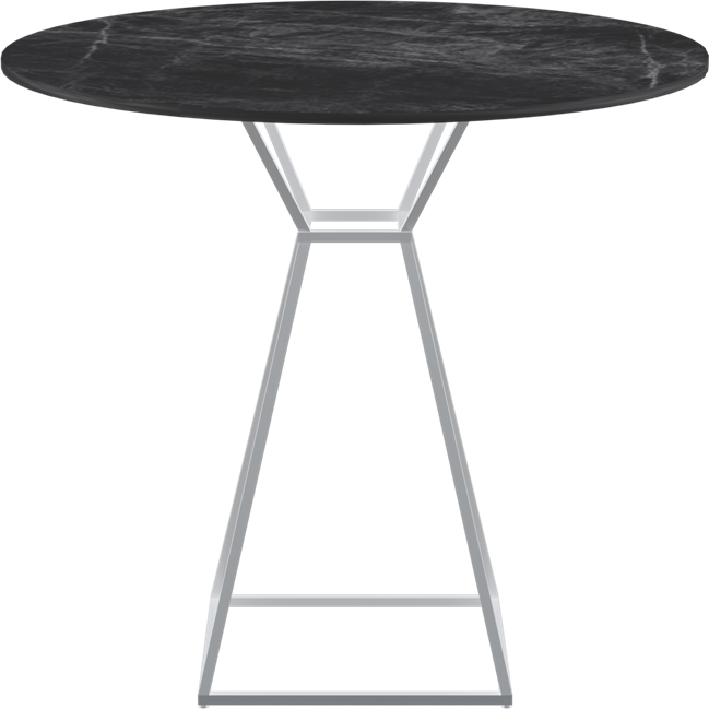 White Hourglass Cafe Table